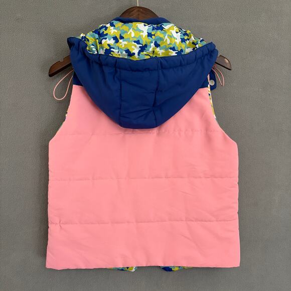 Kids' Reversible Pink & Camo Hooded Puffer Vest‎ by Worker's Garage L/XL - Picture 4 of 10